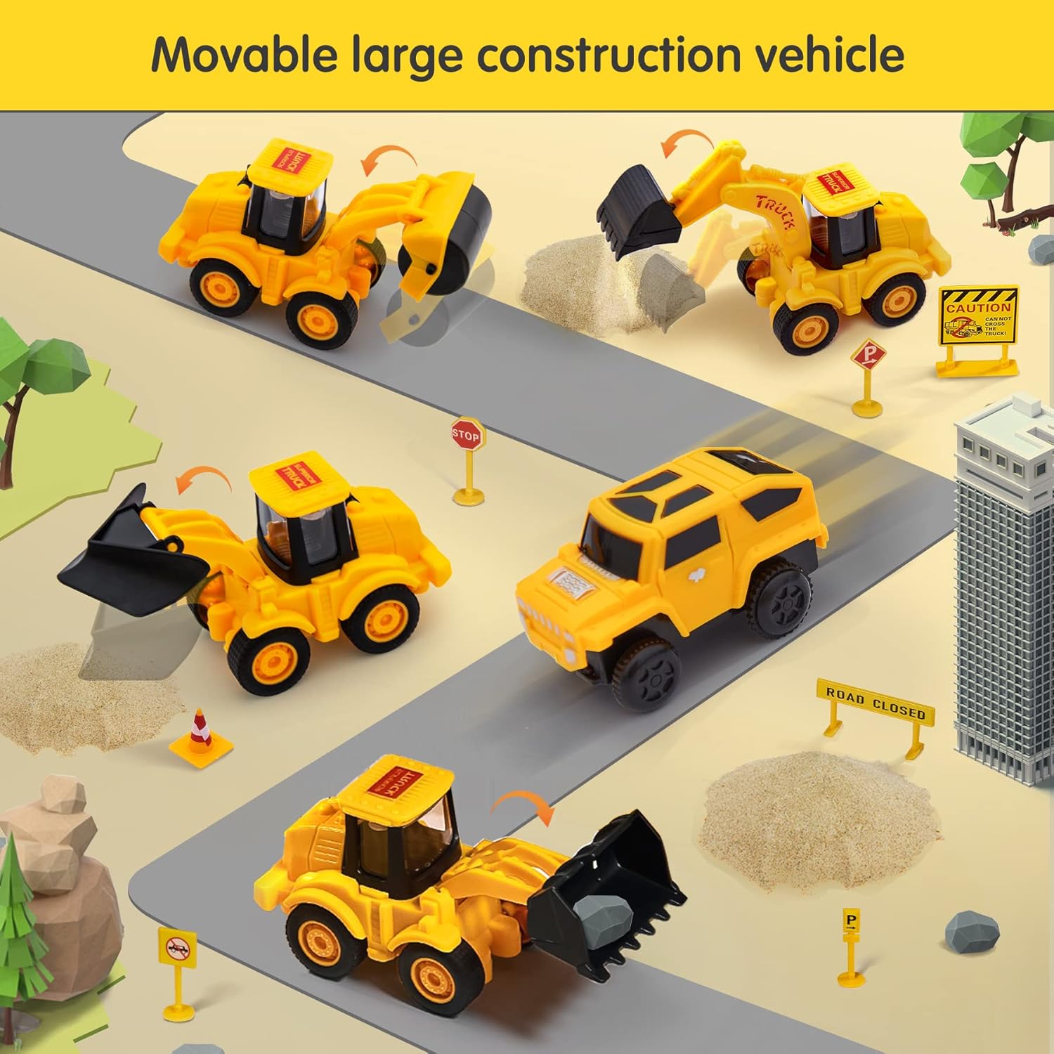 Дитячий автотрек City Truck 2032 на 345 деталей з машинками - мініатюра 7