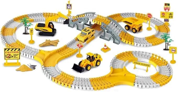 Автомобільний трек City Truck 2031 з гнучким треком і машинками ∙ Дитячий автотрек City Truck на 255 деталей включає гнучкий трек