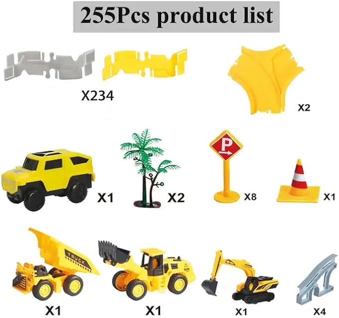 Дитячий автотрек City Truck 2031 на 255 деталей з машинками - мініатюра 2