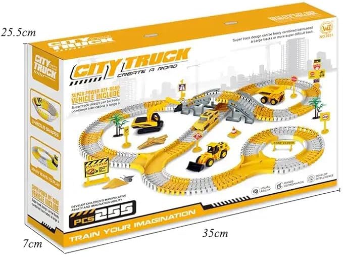 Дитячий автотрек City Truck 2031 на 255 деталей з машинками - мініатюра 3