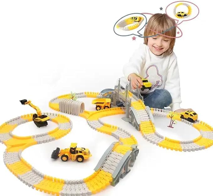 Дитячий автотрек City Truck 2031 на 255 деталей з машинками - мініатюра 4