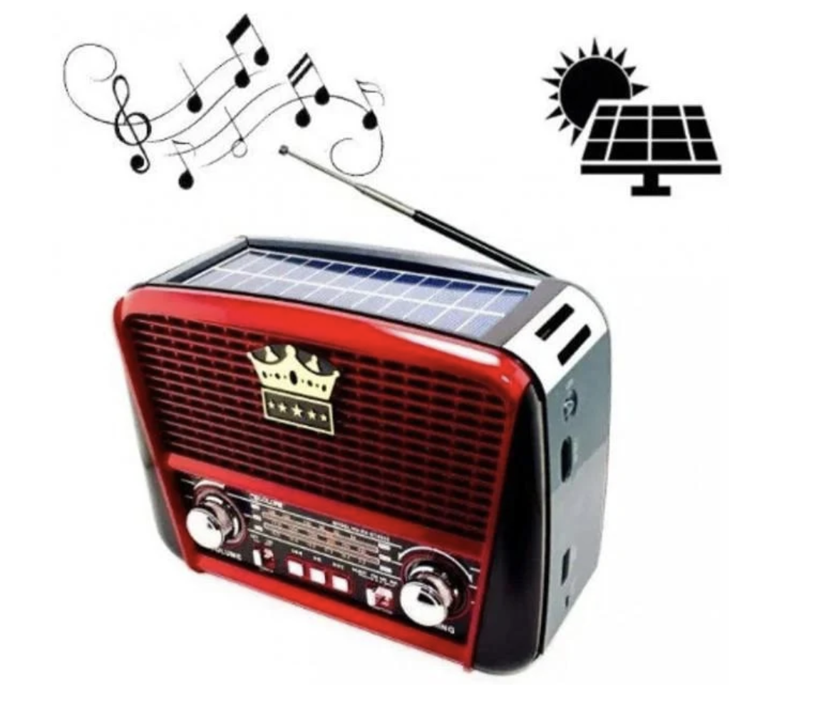 Радіоприймач GOLON RX-BT455S Solar USB з ліхтариком - мініатюра 7