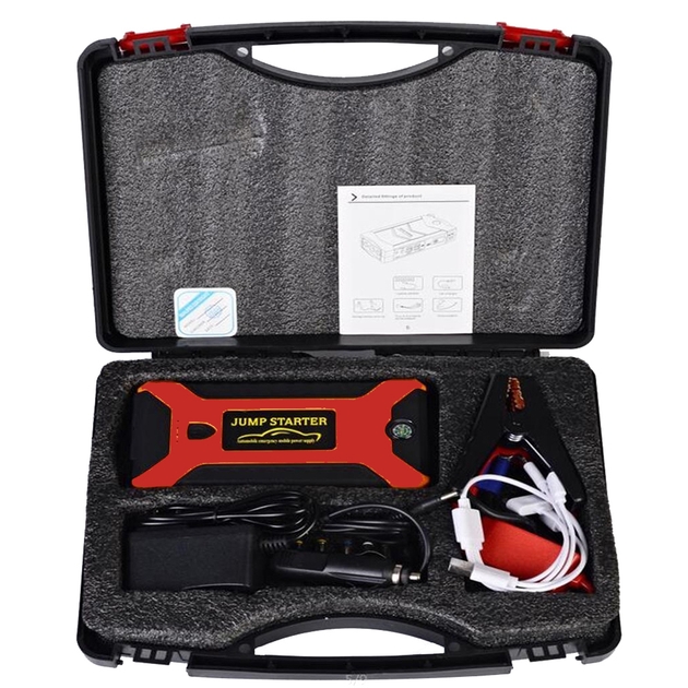 Пускозарядний пристрій червоний JUMP STARTER JX27 WITH PUMP 99800 мАг - мініатюра 4