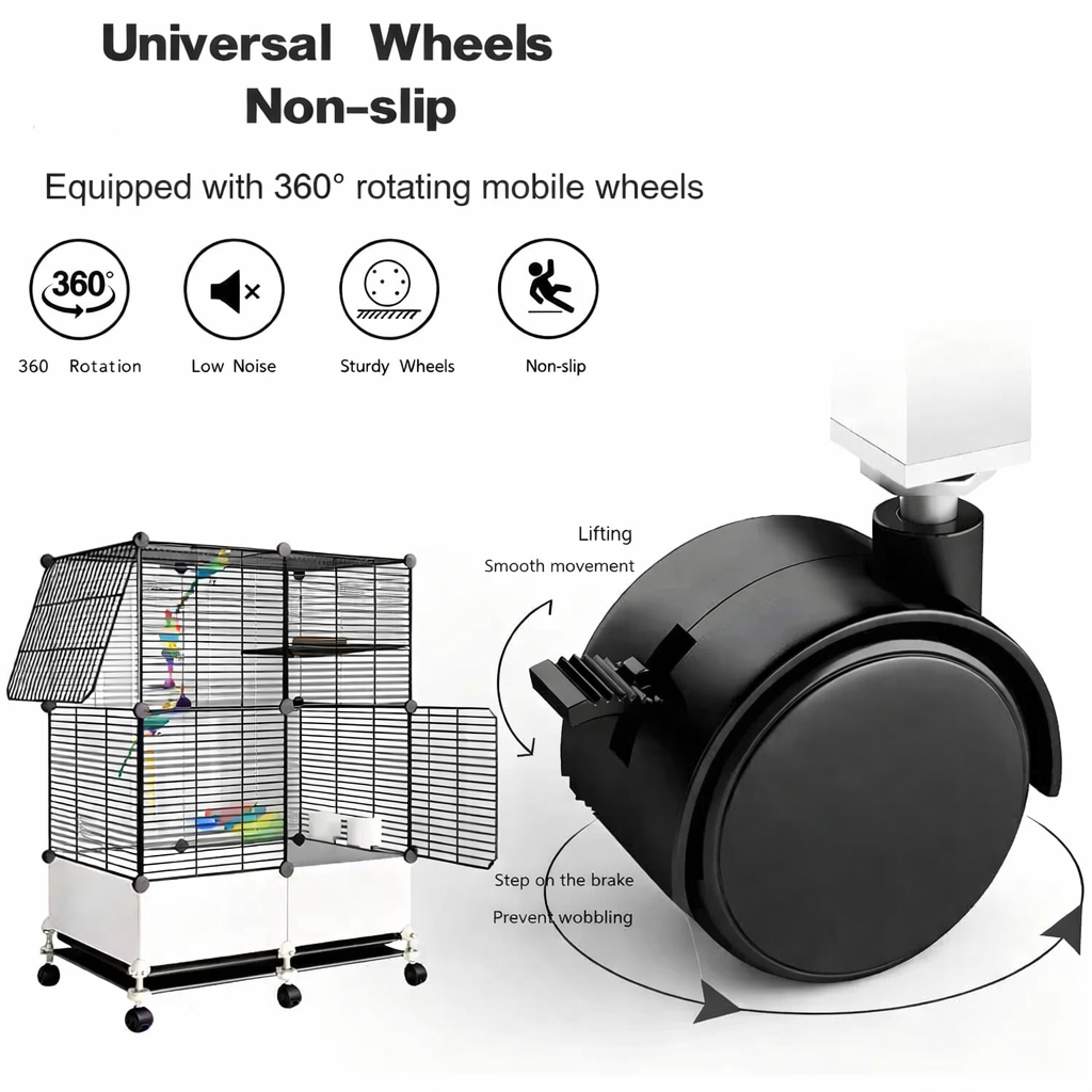 Металева клітка для птахів KP-84 на колесах - мініатюра 3