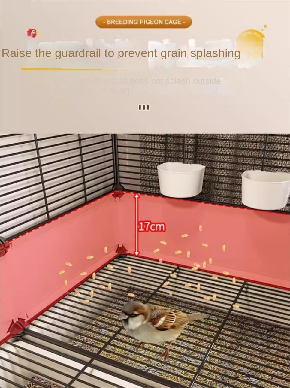 Металева клітка для птахів KP-84 на колесах - мініатюра 2