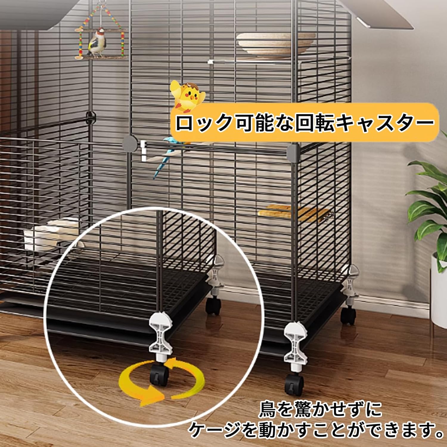 Клітка для птахів KP-83 Будиночок з дерев'яними іграшками - мініатюра 5