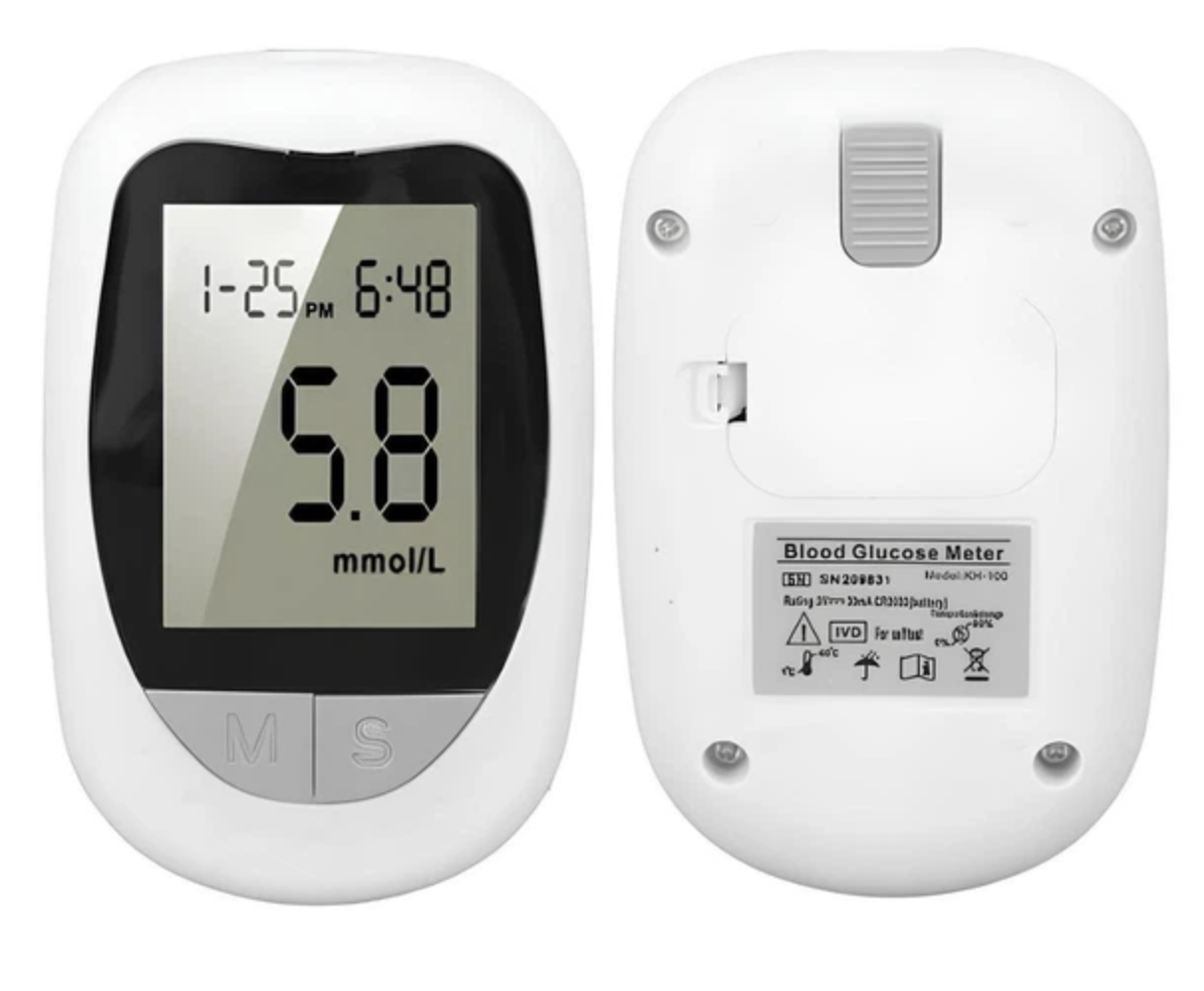 Глюкометр Blood Glucose Meter Model2 вимірювання цукру в крові з тест-смужками та ланцетами ∙ Прилад для вимірювання цукру Blood Glucose Meter Model2