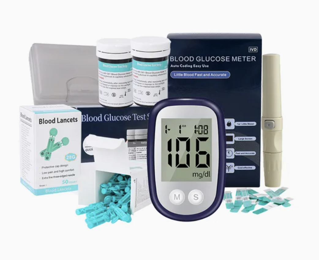 Глюкометр Blood Glucose Meter Model1 з 50 тест-смужками та ланцетами - мініатюра 2