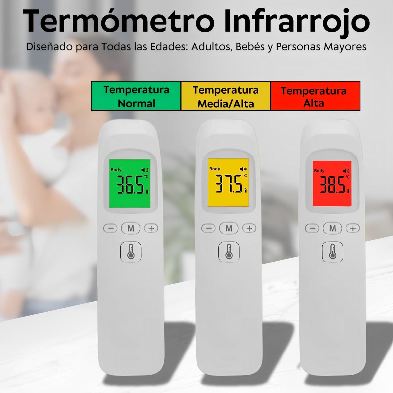 Безконтактний інфрачервоний термометр HG02 з пам'яттю на 20 вимірювань - мініатюра 5