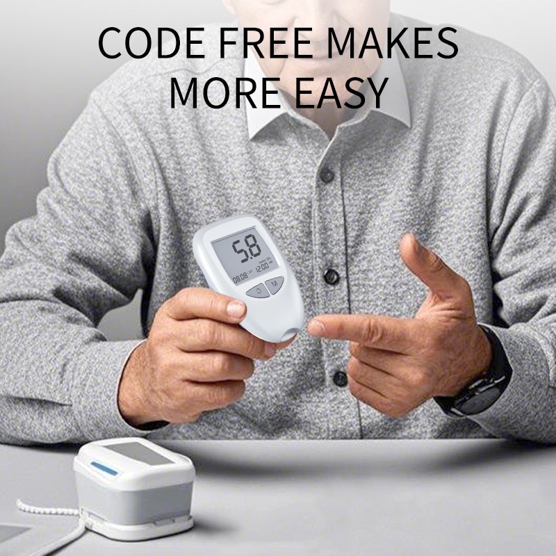 Глюкометр JHBGM001A з 50 тест-смужками та ланцетами для домашнього контролю цукру - мініатюра 6