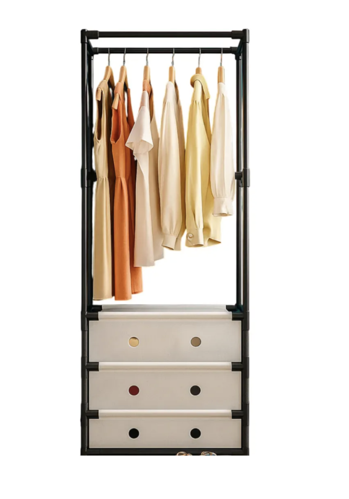 Підлога-вішалка RIAS YMJ-01 для одягу та аксесуарів ∙ Підвісна та підлогова стелажна система RIAS YMJ-01 для одягу та взуття