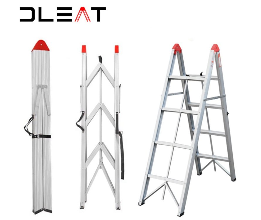 Алюмінієва драбина JDT1020S05 на 4 сходинки для дому, дачі і побутових робіт - мініатюра 8
