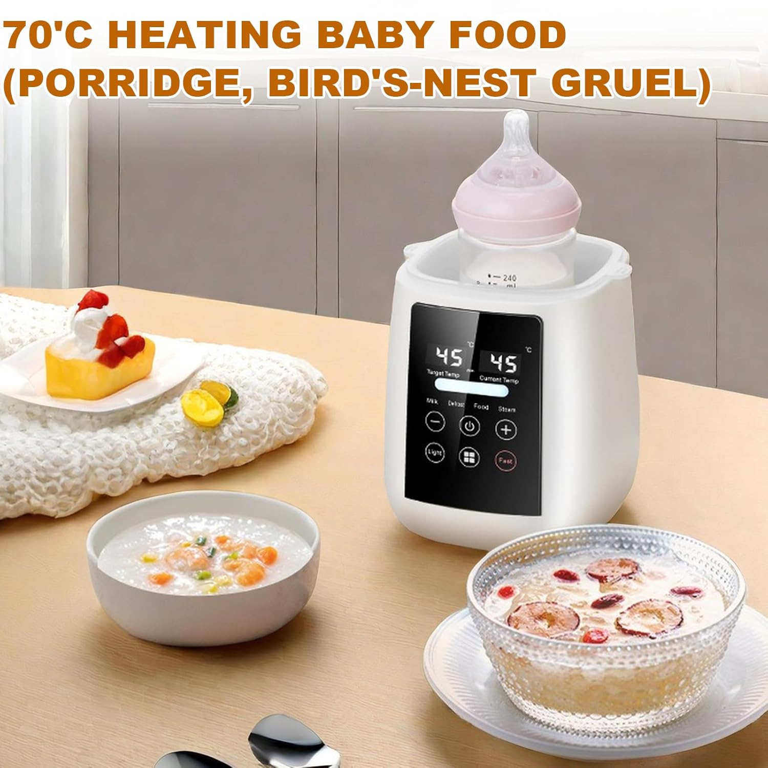 Портативний стерилізатор-підігрівач 8 в 1 для дитячих пляшечок з USB і акумулятором - мініатюра 3