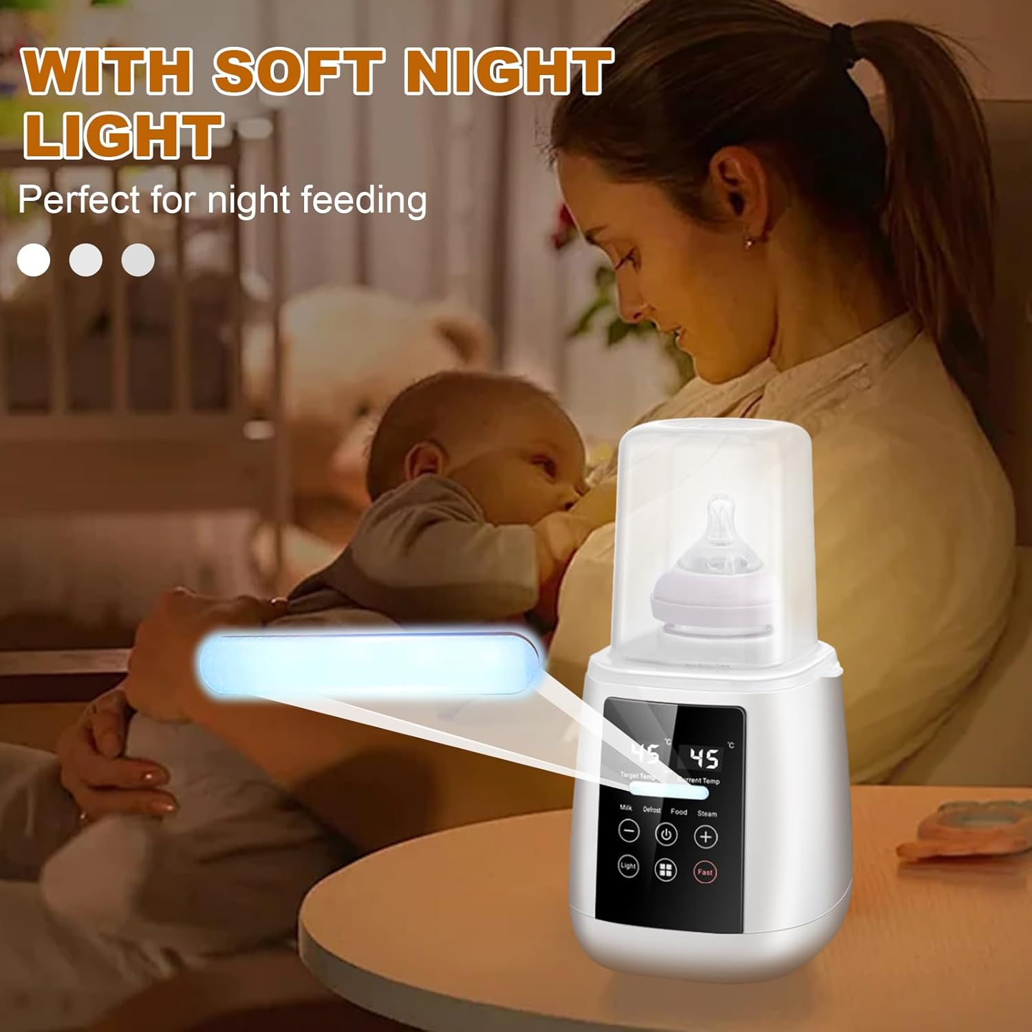 Портативний стерилізатор-підігрівач 8 в 1 для дитячих пляшечок з USB і акумулятором - мініатюра 5