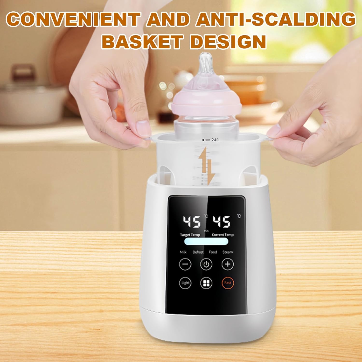 Портативний стерилізатор-підігрівач 8 в 1 для дитячих пляшечок з USB і акумулятором - мініатюра 6