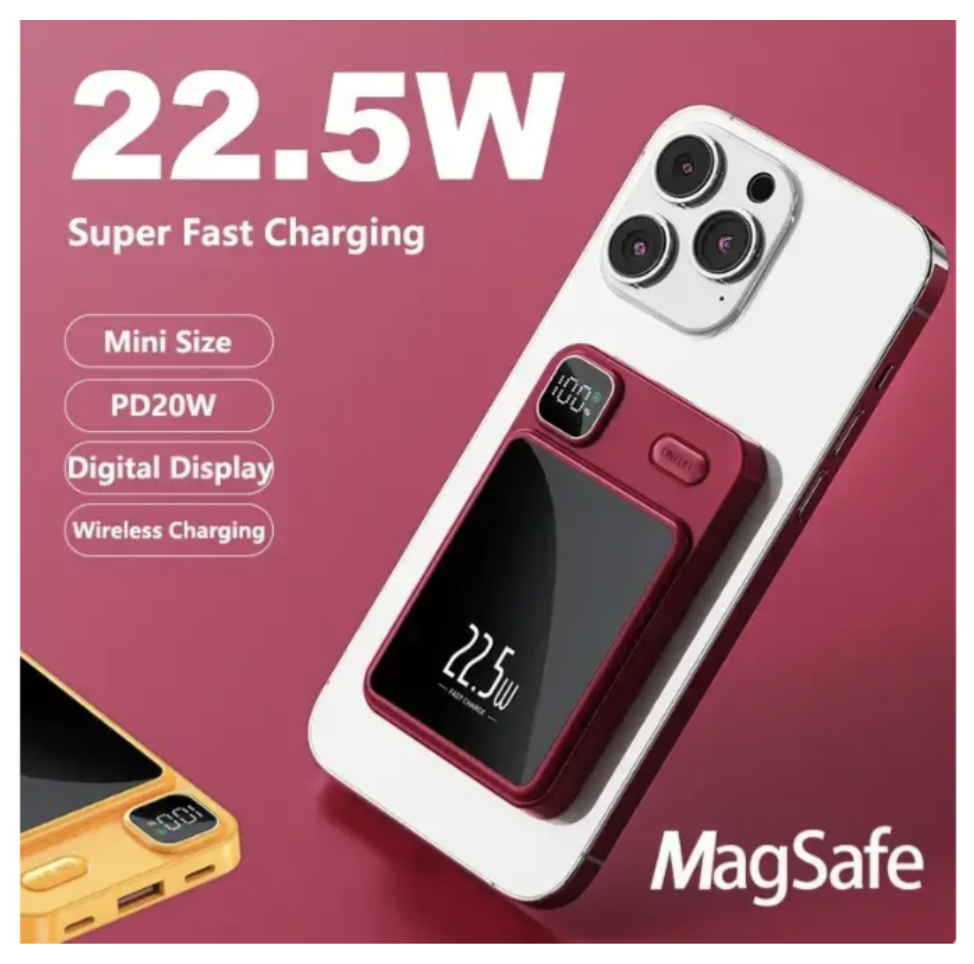Мобільна зарядка Magnetic Power Bank 90.000mAh 22.5W ∙ Компактний та потужний павербанк Magnetic Power Bank 90.000mAh 22.5W