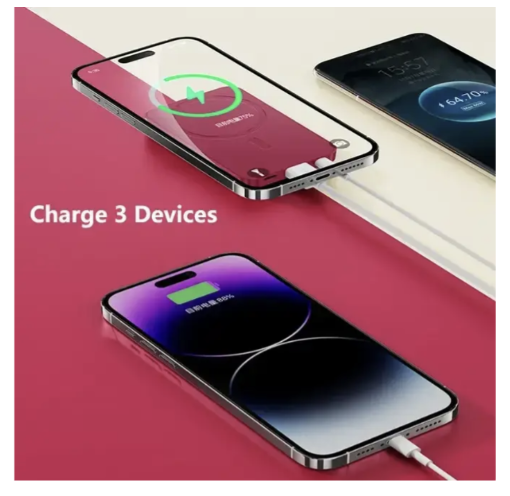 Magnetic Power Bank 90000 mAh 22.5W з бездротовою зарядкою і магнітним кріпленням - мініатюра 5