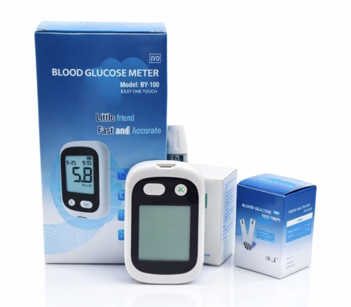 Глюкометр + 50 тест-смужок Glucose Meter BY-100 ∙ Глюкометр Glucose Meter BY-100 для вимірювання рівня глюкози