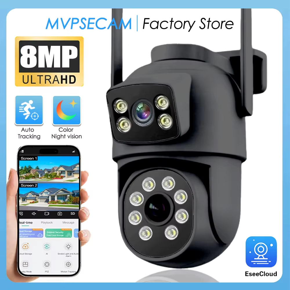 Wi-Fi камера Smart 360 з двома лінзами, нічним баченням і контролем через додаток - мініатюра 4