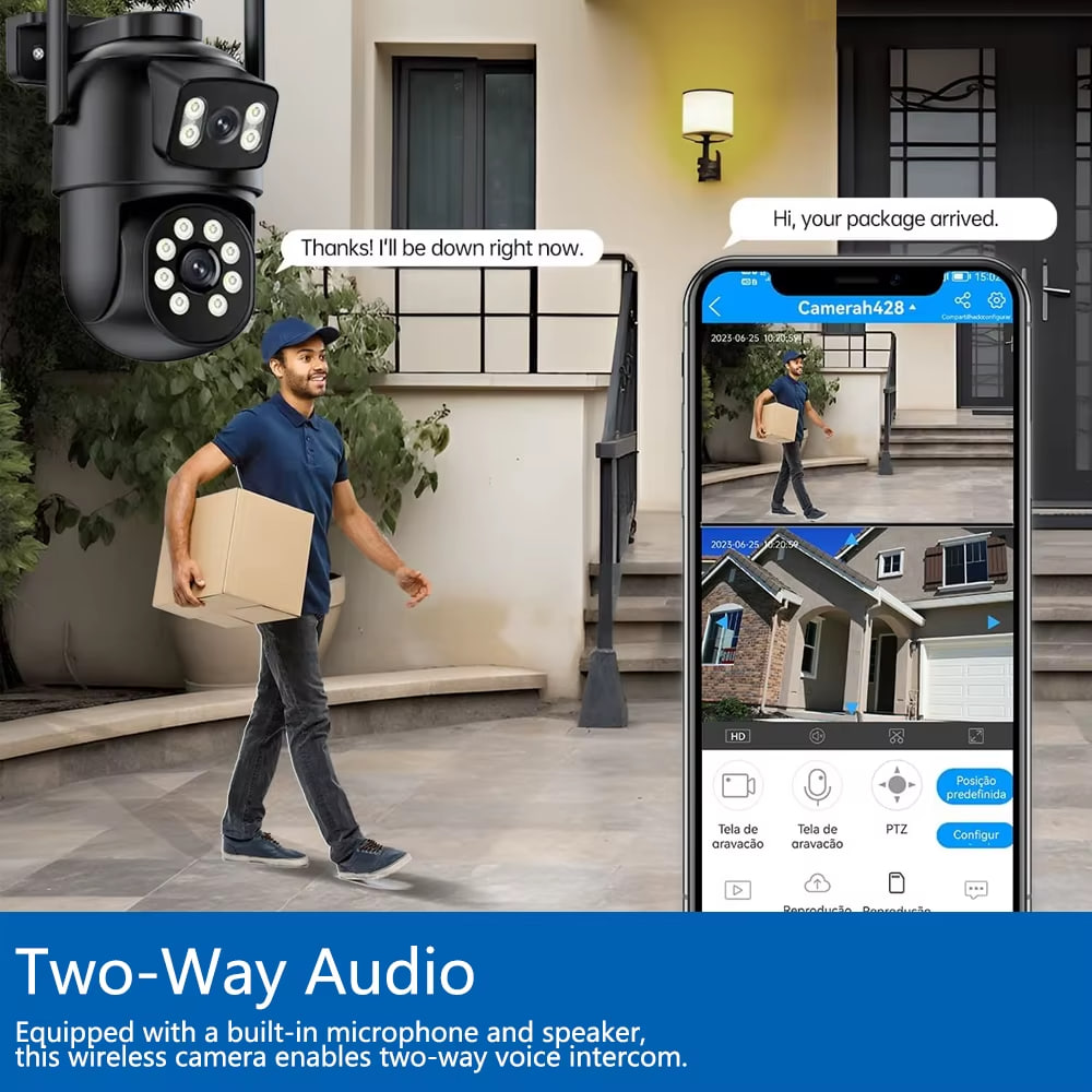 Wi-Fi камера Smart 360 з двома лінзами, нічним баченням і контролем через додаток - мініатюра 7
