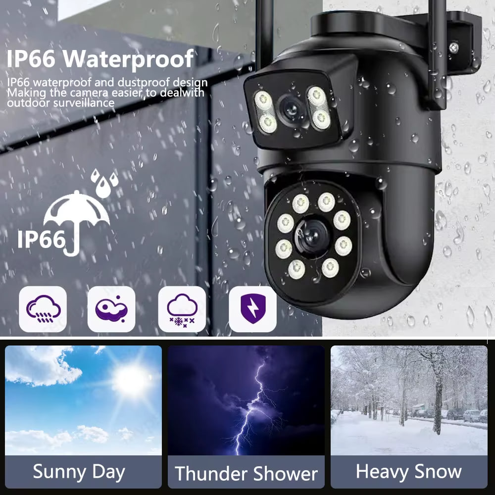 Wi-Fi камера Smart 360 з двома лінзами, нічним баченням і контролем через додаток - мініатюра 8