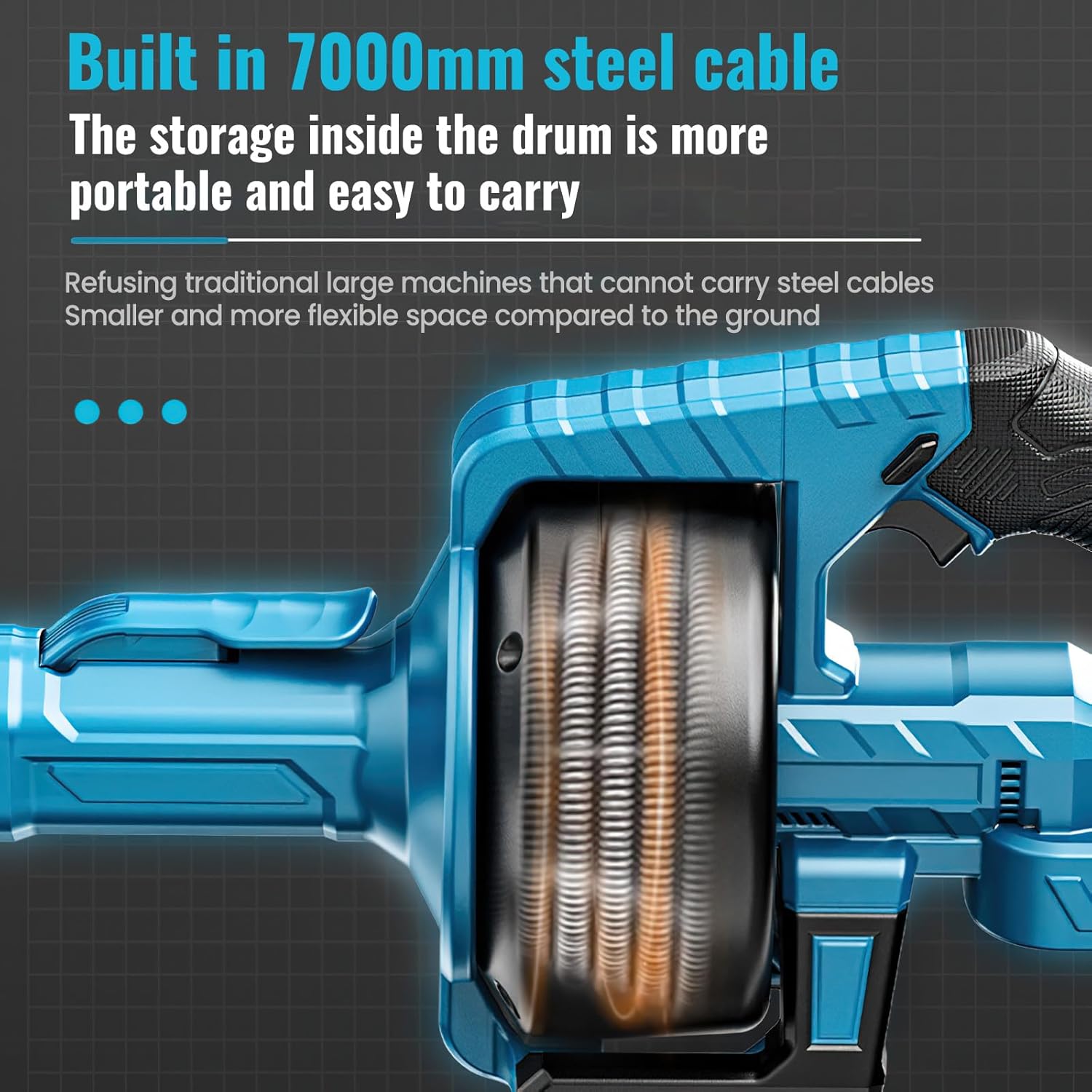 Акумуляторна прочисна машина DOMOTEC 48V для труб і дренажних систем без прив'язки до розетки - мініатюра 4