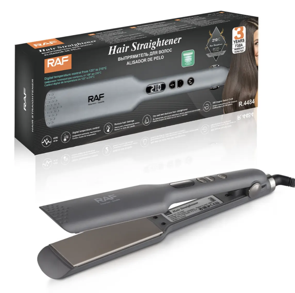 Випрямляч RAF R.4484 з керамічними пластинами і цифровим контролем температури - мініатюра 2