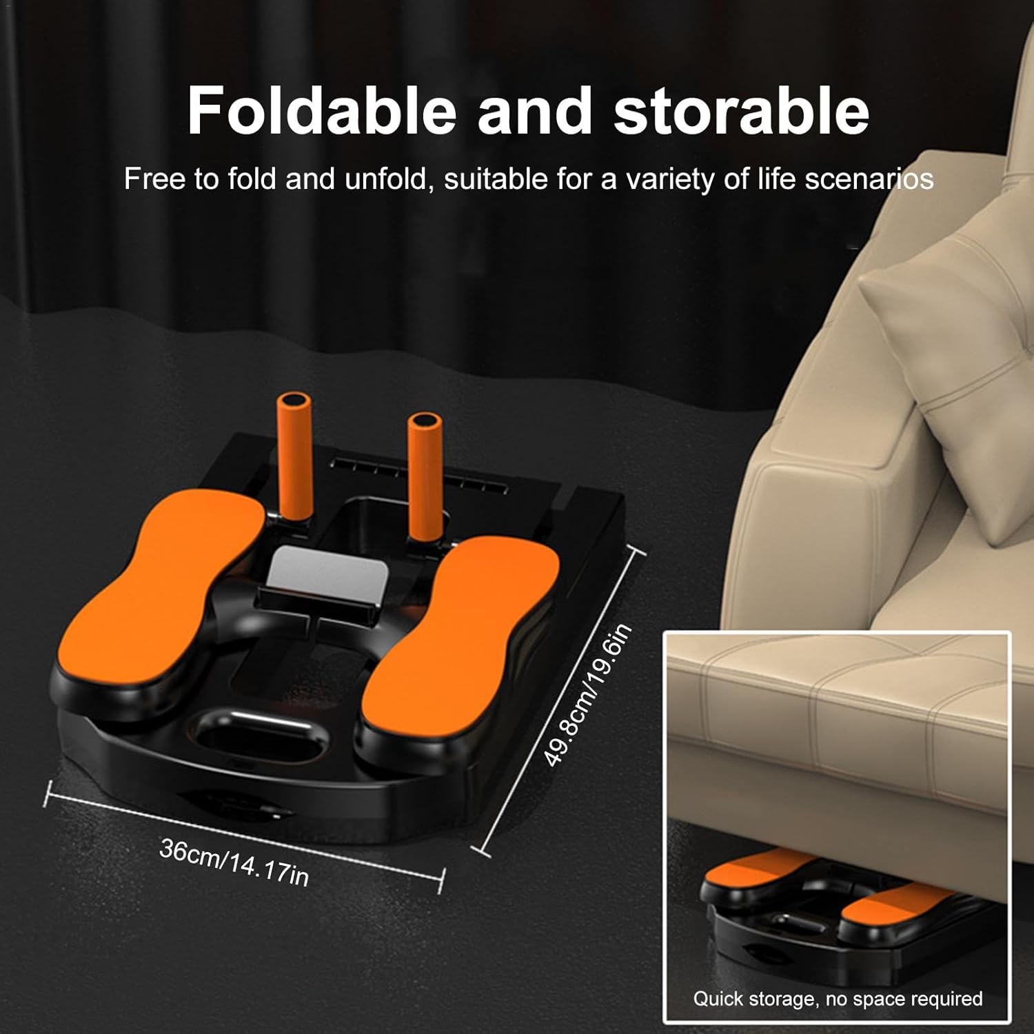 Складний тренажер MM3000 з автоповерненням ролика, таймером і тримачем для смартфона - мініатюра 9