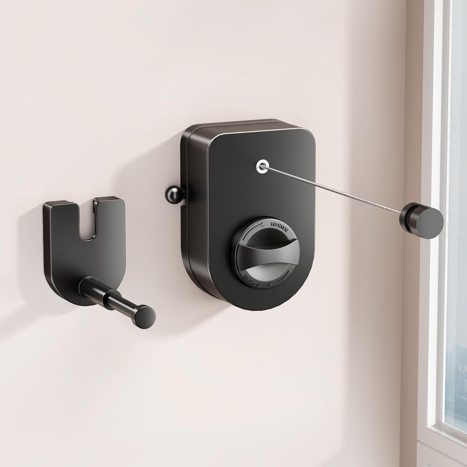 Wall Dryer WD-5 з висувним тросом для сушіння білизни у ванній, на балконі чи кухні - мініатюра 9