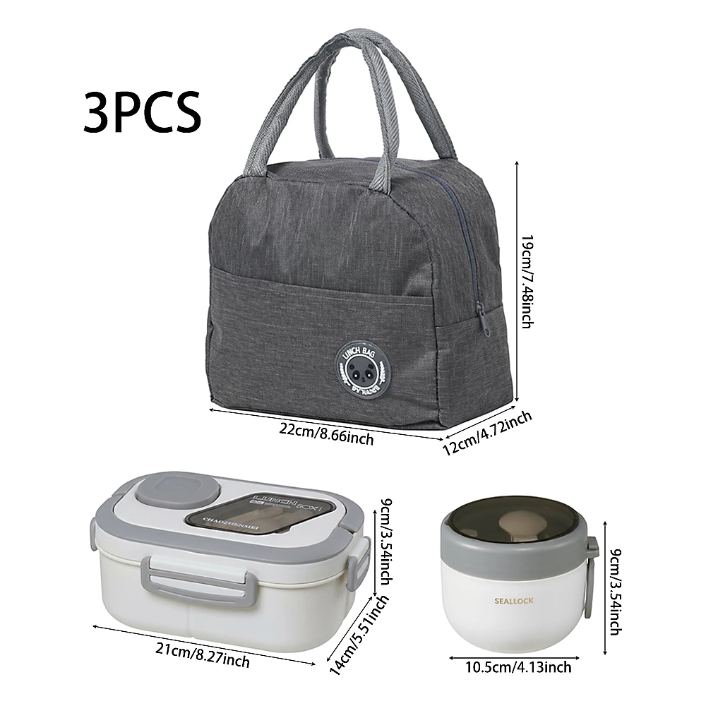 Набір ланч-боксів з супницею і термосумкою для школи, роботи і поїздок - мініатюра 3