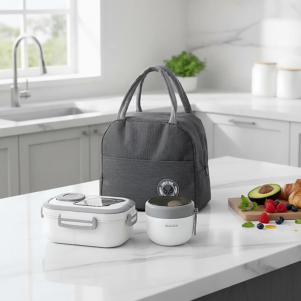 Набір ланч-боксів з супницею і термосумкою для школи, роботи і поїздок - мініатюра 7