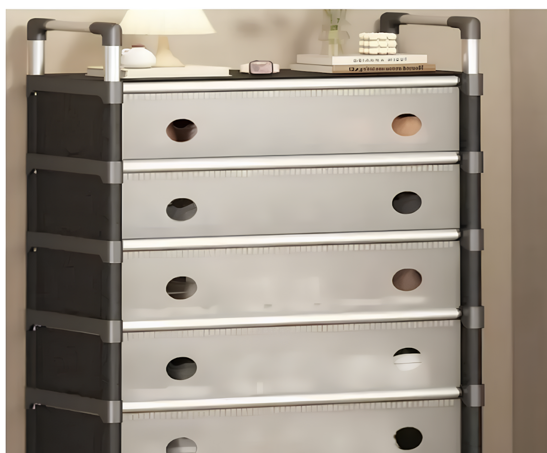 Полиця SKLM-34 на 6 секцій для взуття, сумок і компактного зберігання в домі - мініатюра 4