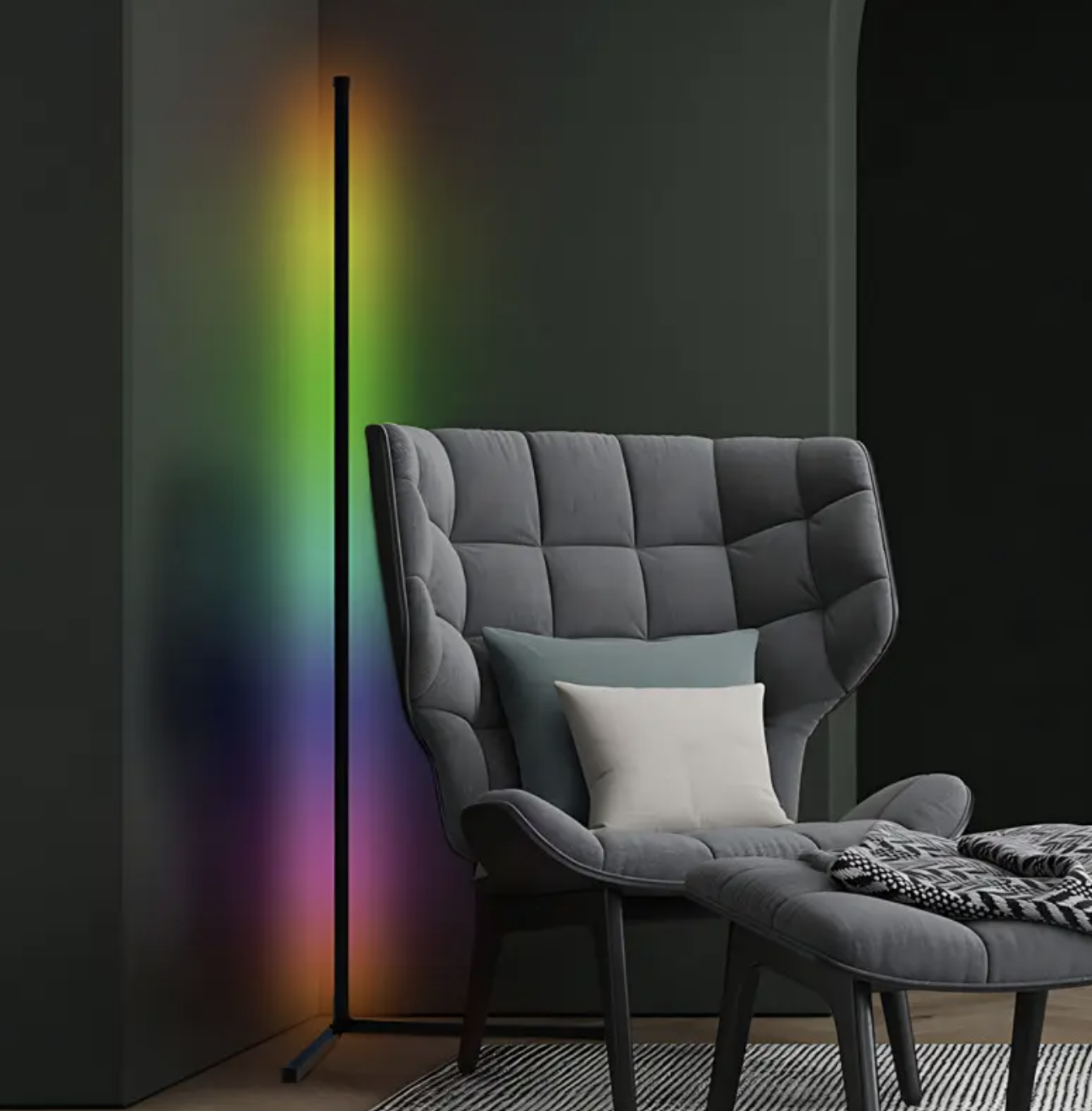 RGB-торшер 360° EMG 103 см з пультом, музичними ефектами і керуванням зі смартфона - мініатюра 4