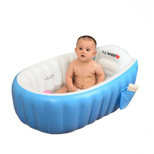 Надувна ванночка дитяча Intime Baby Bath Tub • Портативна складна надувна ванна для немовлят та дітей до 4 років