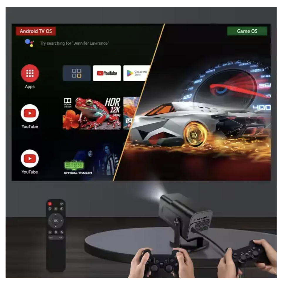 Смарт-проектор HY320 Max з 2 джойстиками і Android 13 - мініатюра 4