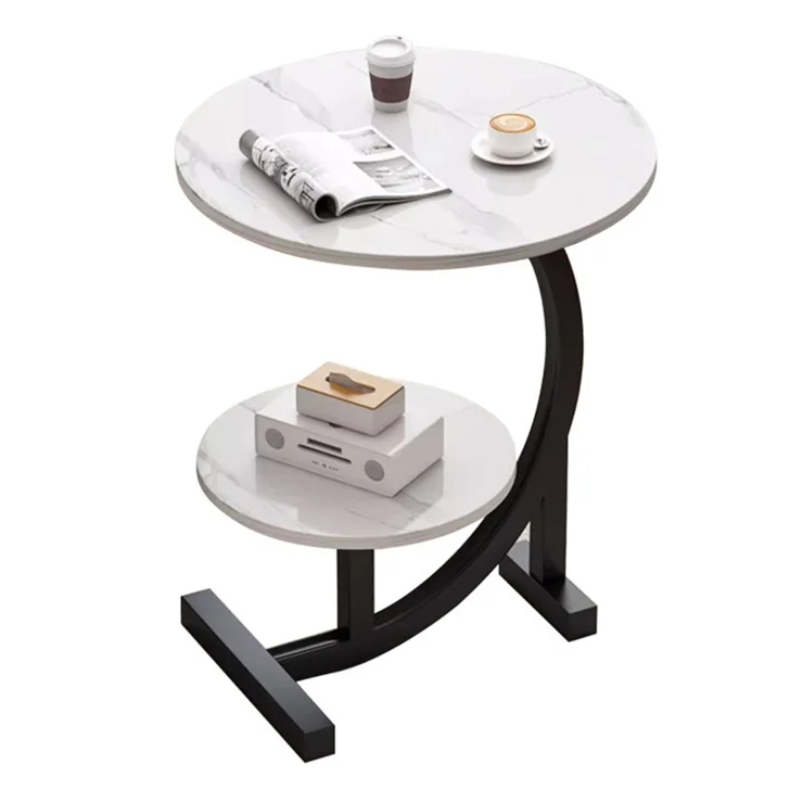 Двоярусний журнальний / приставний столик С-подібної форми 64229 ∙ Приставний столик 64229для дивана і ліжка