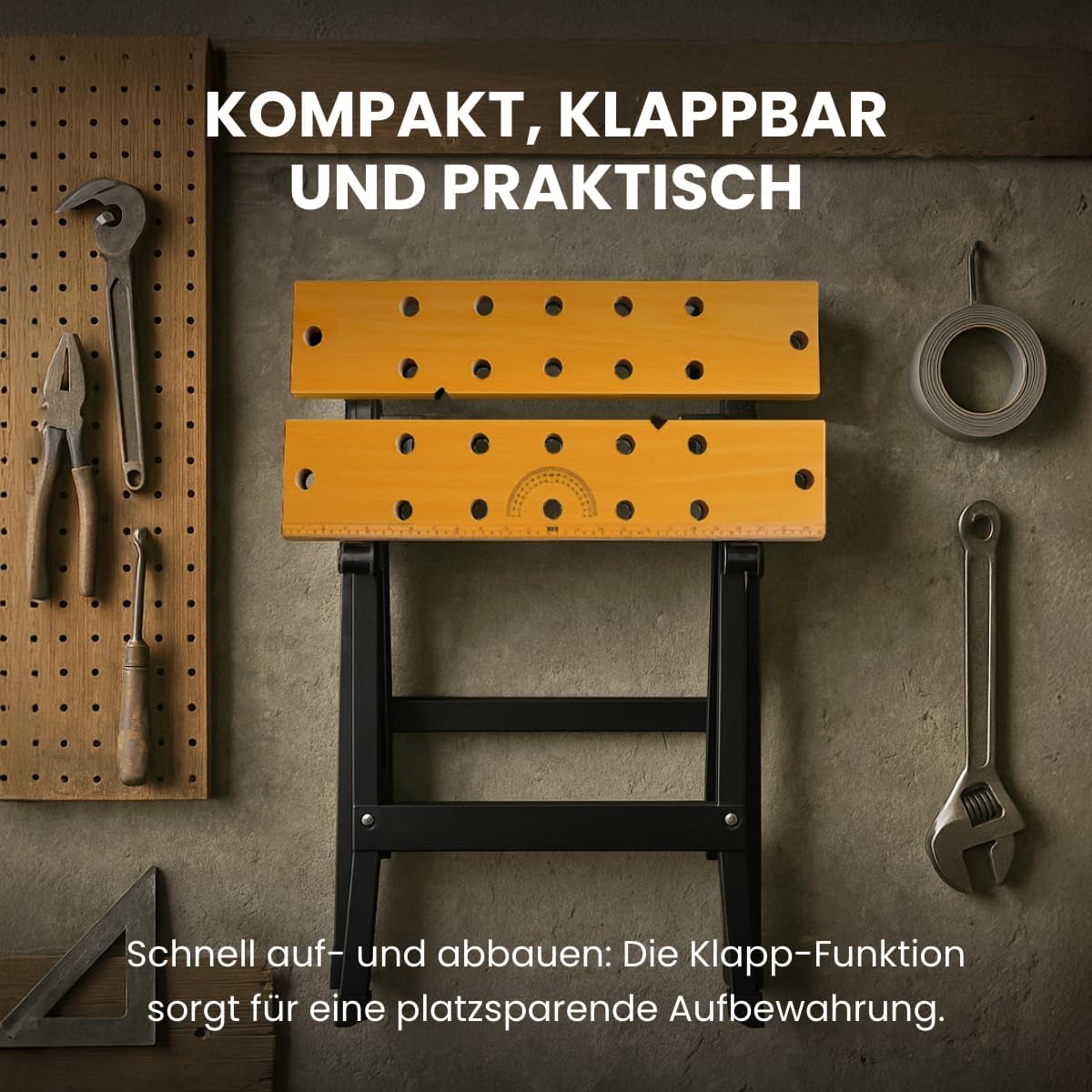 Складаний стіл-верстак Vorel FT для майстерні, виїзних робіт і фіксації заготовок - мініатюра 6