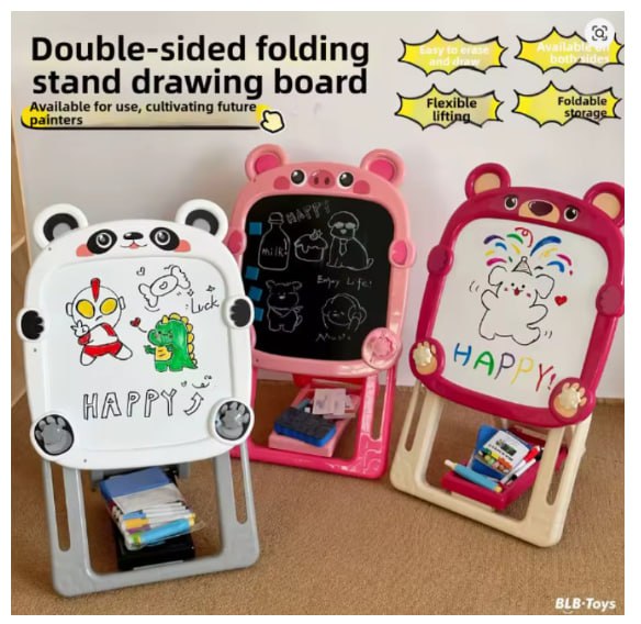 Двосторонній мольберт Happy BLB-Toys для малювання, магнітів і творчих занять - мініатюра 10