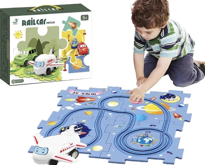 Розвиваюча іграшка-пазл 5PCS Rail Car для дітей ∙ Пазл для дітей 5PCS Rail Car