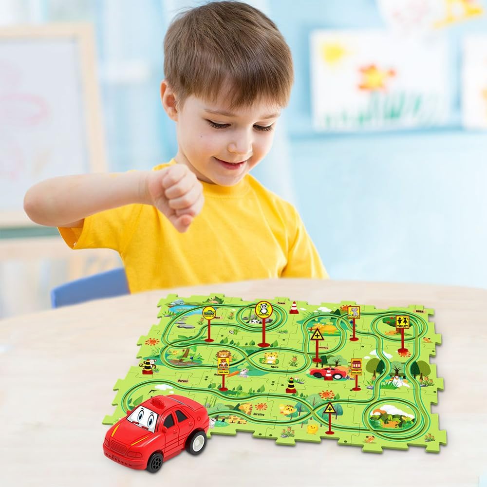 Пазл-конструктор 5PCS Rail Car для малюків з вагончиками і першими навичками складання - мініатюра 8