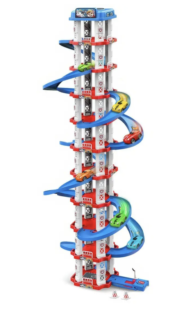 Ігрова траса-парковка Childrens Rail Car MH2006 на 105 деталей для активної гри вдома - мініатюра 2