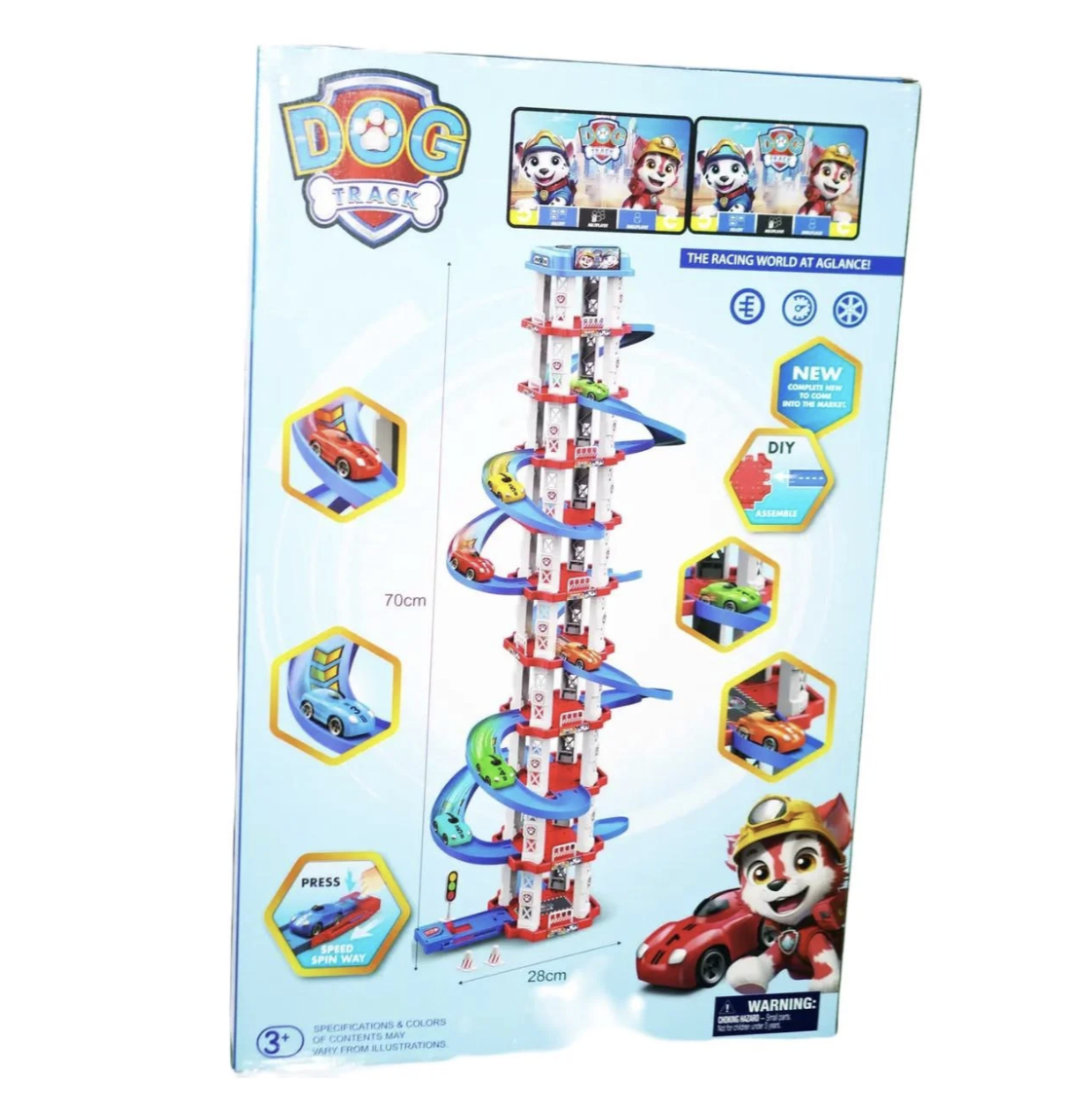 Ігрова траса-парковка Childrens Rail Car MH2006 на 105 деталей для активної гри вдома - мініатюра 3