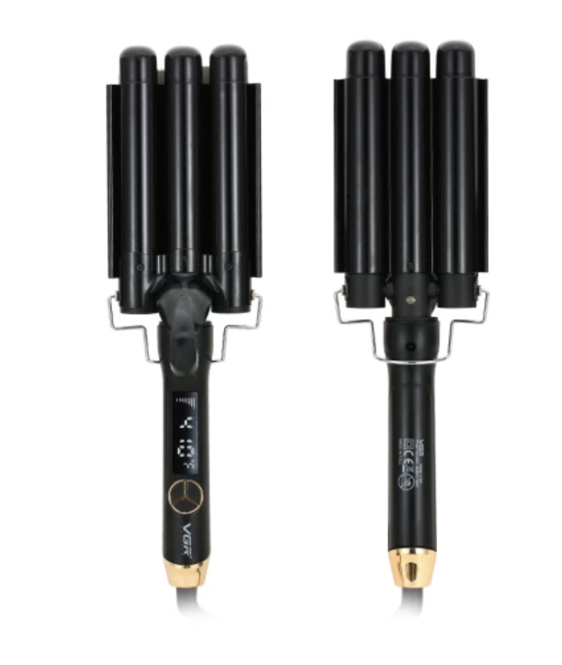 Щипці VGR V-591 потрійна плойка для створення об’ємних локонів ∙ Щипці для завивки VGR V-591 для локонів