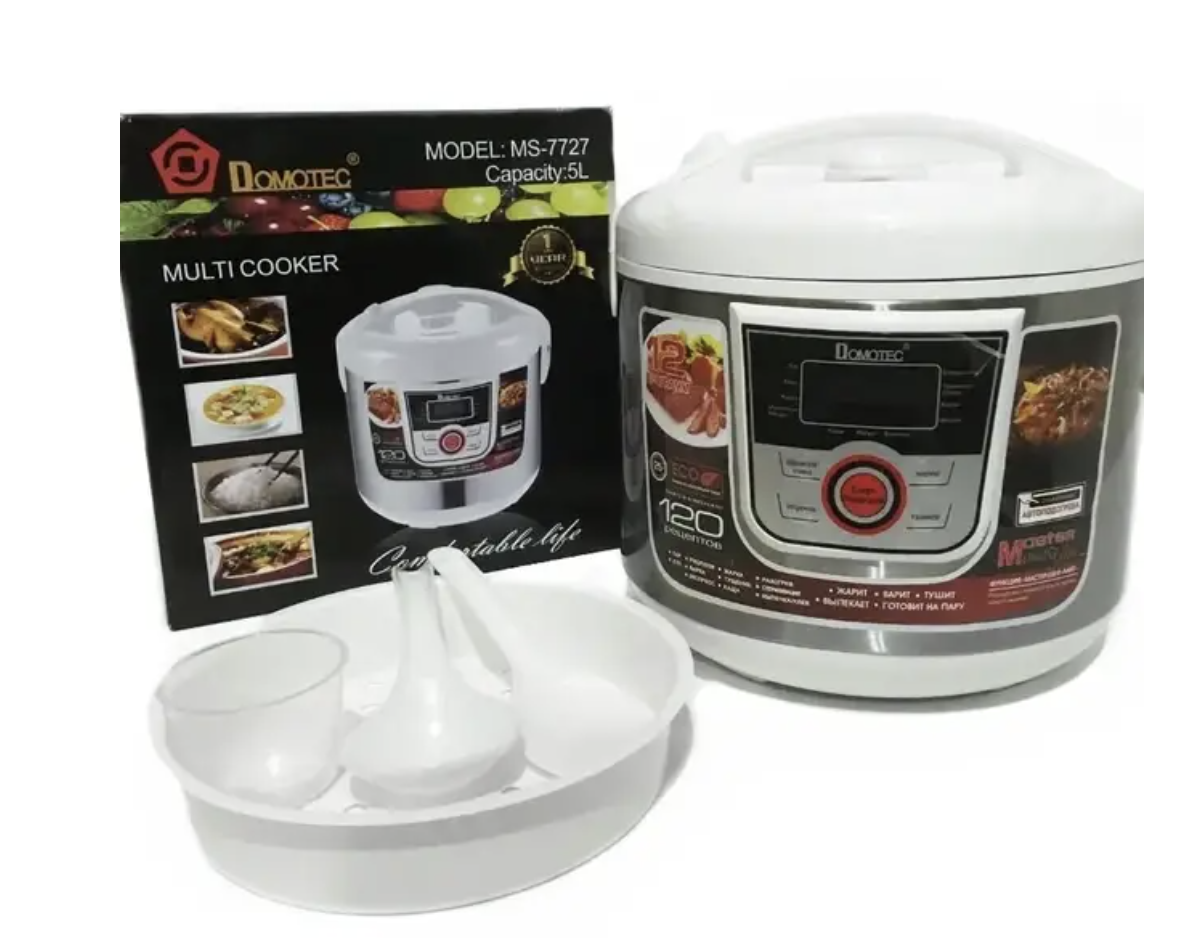 Мультиварка DOMOTEC MS-7727 на 5 л з 12 програмами для щоденного готування вдома - мініатюра 2