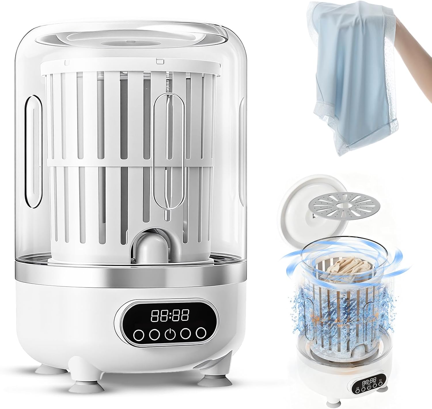 Пральна міні-машинка 3 в 1 Laundry Cup для дому ∙ Компактна портативна пральна машинка Laundry Cup