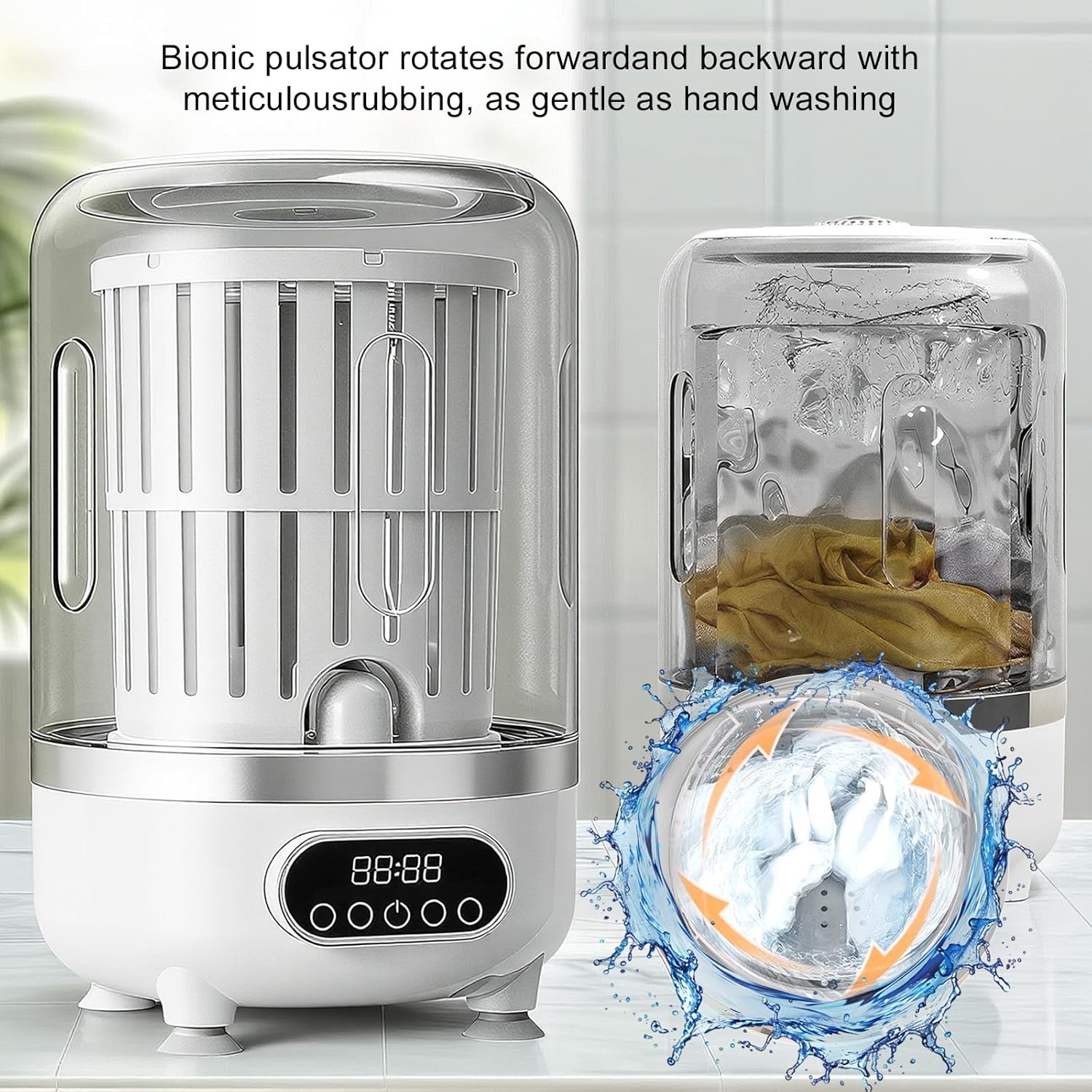 Міні-пральна машинка Laundry Cup 3 в 1 для дрібних і делікатних речей - мініатюра 5