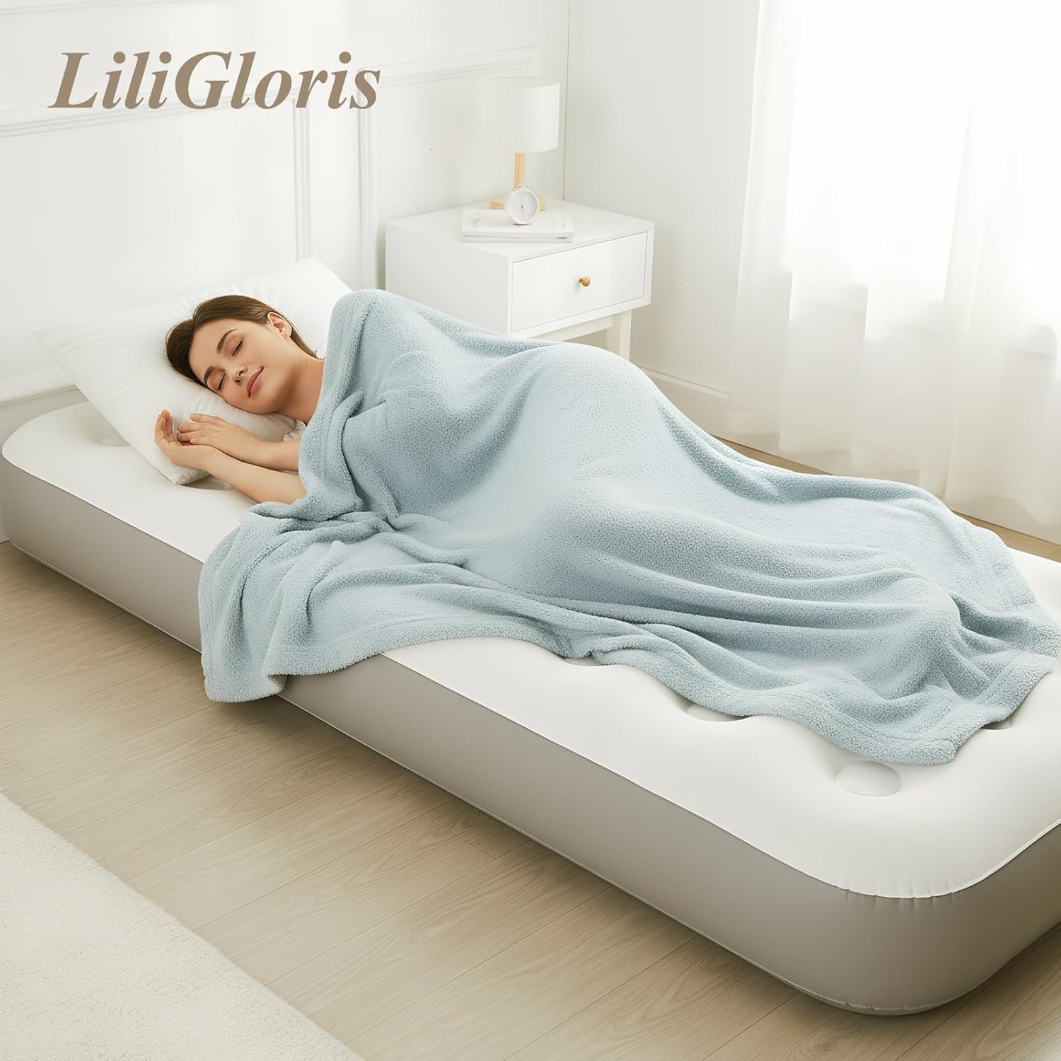 Односпальний надувний матрац 191 x 73 x 22 см для дому і кемпінгу - мініатюра 3