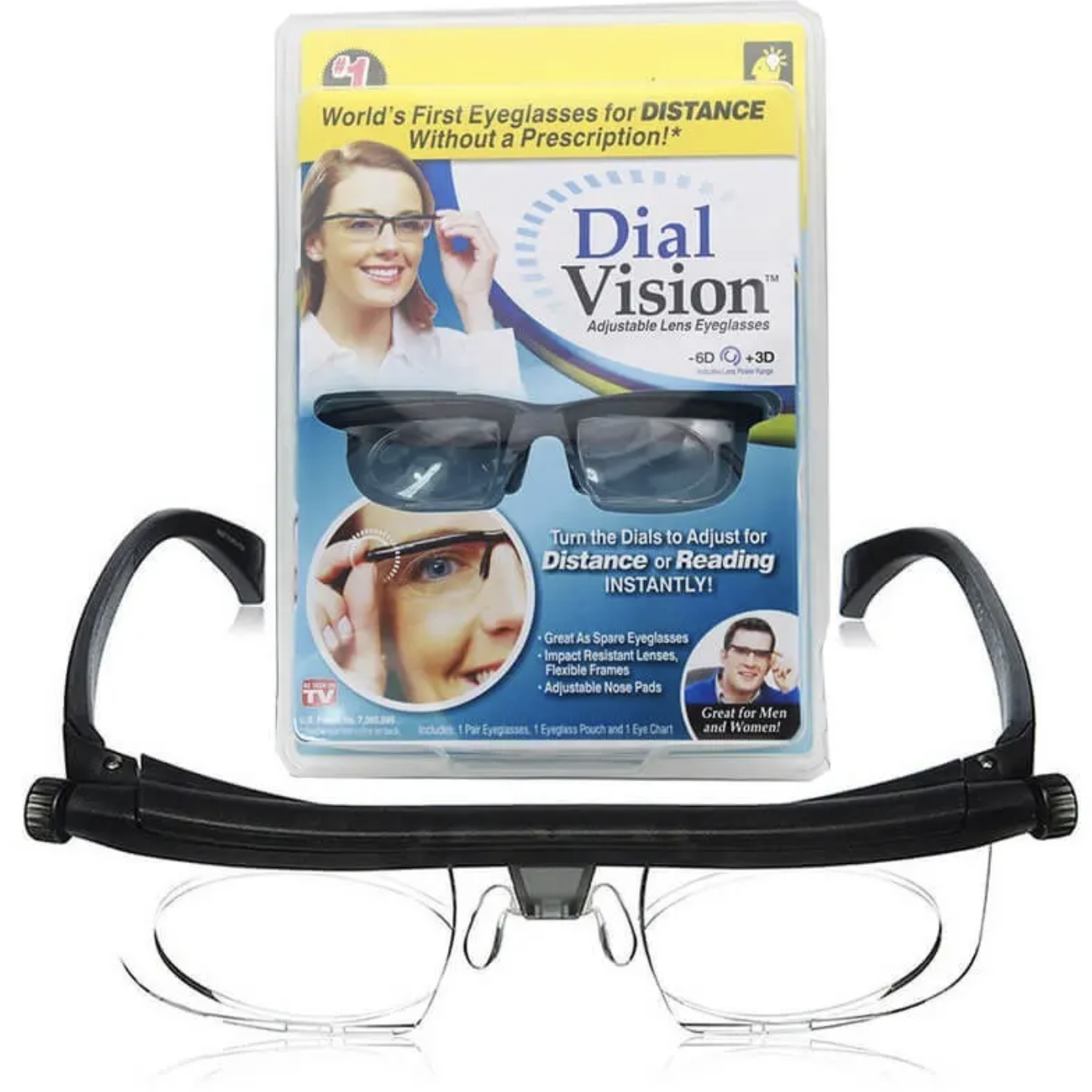 Окуляри Dial Vision з регулюванням діоптрій від -6 до +3 - мініатюра 1