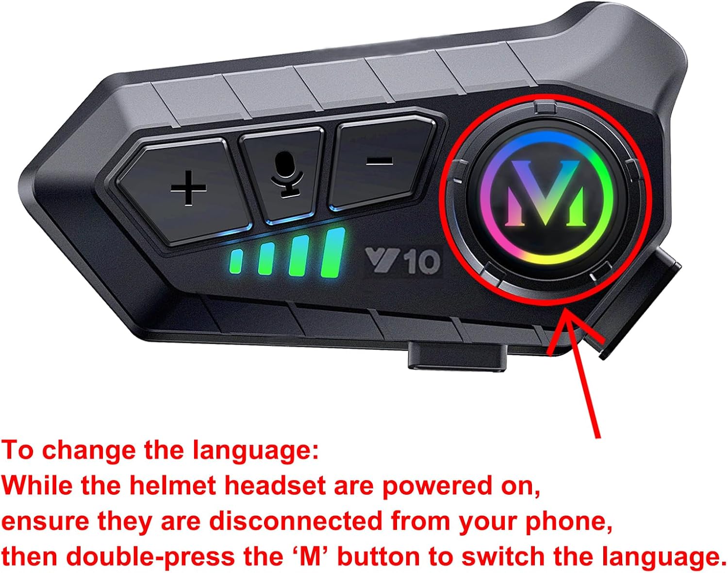 Мотогарнітура Y10 з Bluetooth 5.3 для шолома і дороги - мініатюра 7