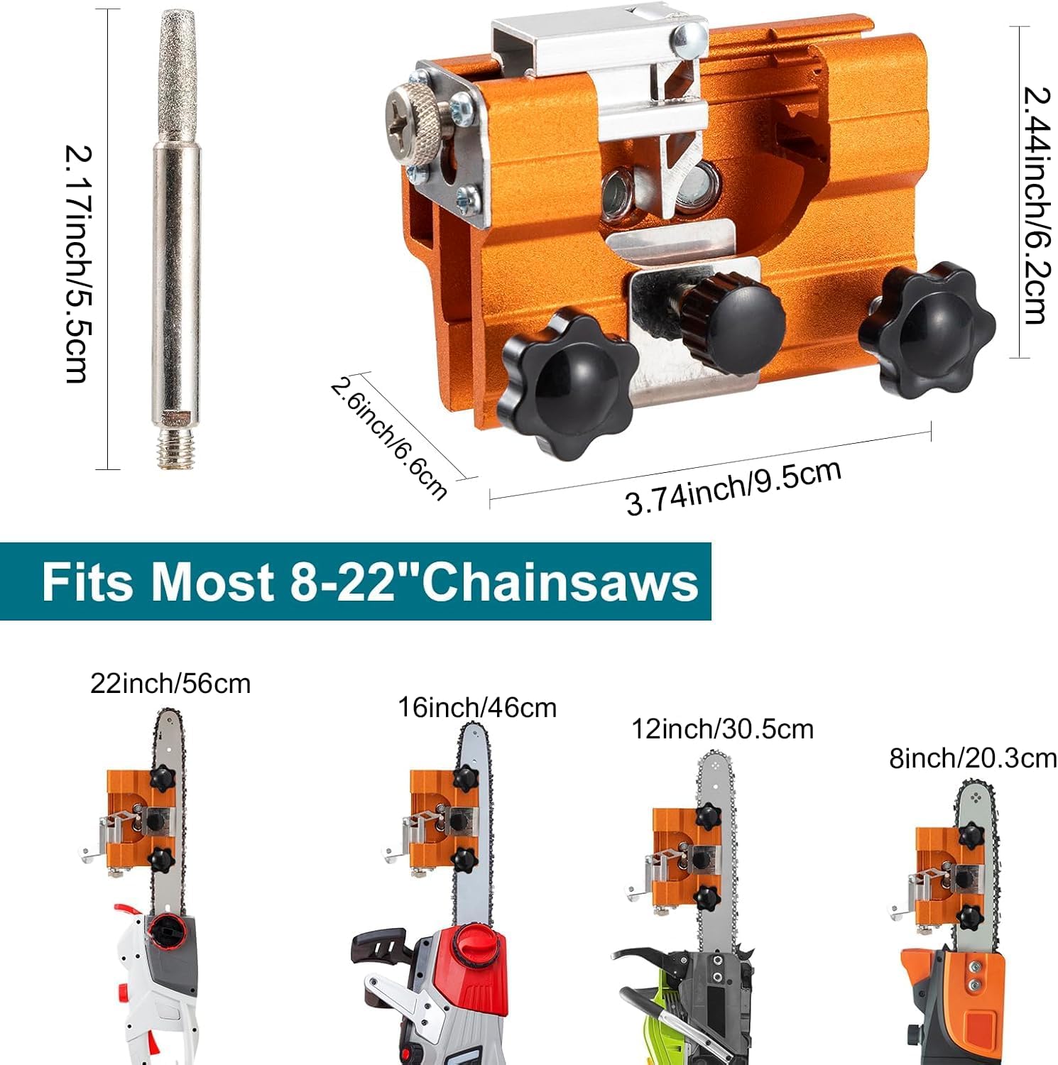 Ручна точилка BIGSTREN для заточування ланцюга бензопили без демонтажу - мініатюра 2